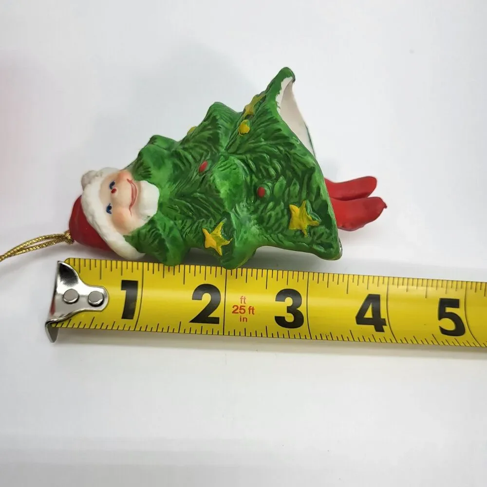 Vintage 1986 Giftco Cheery Chimes Porcelain Christmas Tree Elf Bell Ornament